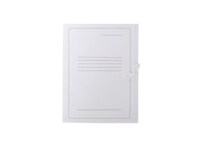 Cardboard folder with ribbons SMLT A4 white 300g