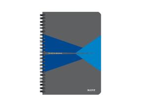 Kaustik spiraalköites A5 jooneline kartongkaaned LEITZ Office 90 lehte sinine