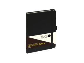 Notebook GRAND with rubber A5 /80 black square