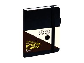 Folder in book binding A6 square with rubber attachment black GRAND 80 pages