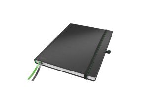 Folder in book binding LEITZ Complete A5 square with rubber attachment 80 pages black