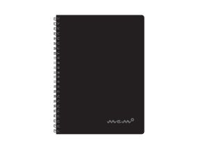 Folder in spiral binding A5 MEMO square plastic covers black 60 sheets