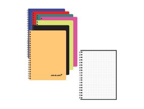 Folder in spiral binding A6 MEMO checkered color selection 60 pages