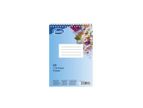 Kaustik spiraalköites ülevalt A5 FOROFIS jooneline kartongkaaned 70 lehte