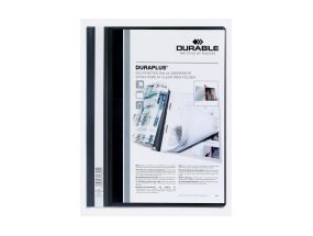Quick binder, A4, wide, clear cover, DURABLE "DURAPLUS®", black