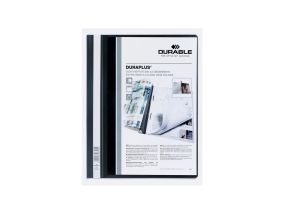 Quick binder, A4, wide, clear cover, DURABLE "DURAPLUS®", black