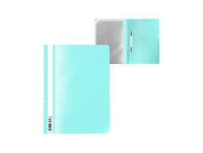 Quick binder A5 with transparent front cover, light blue