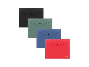 Envelope folder ErichKrause® Fizzy Classic, A5+, 180 mcm, opaque, assorted colors (12 pcs in a bag)	