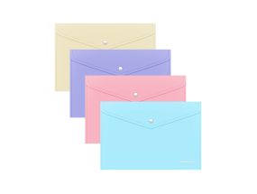 Envelope folder ErichKrause® Glossy Pastel, B5, 180 mcm, opaque, assorted colors (12 pcs in a bag)