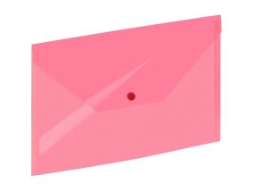 Plastic envelope with stamper C4 GRAND for 100 sheets transparent red