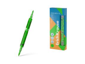 Tekstimarker, kahepoolne ERICH KRAUSE Visioline V-16 Brush Neon, roheline