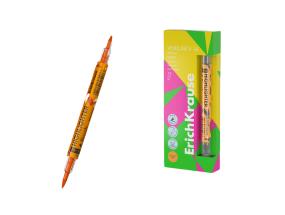 Tekstimarker, kahepoolne ERICH KRAUSE Visioline V-16 Brush Neon, orange