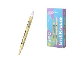 Tekstimarker, kahepoolne ERICH KRAUSE Visioline V-16 kustutatav pastelne, kollane