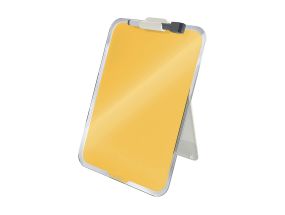 Glass board-magnetic board LEITZ Cozy 220x300mm for table + yellow marker