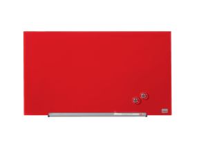 Glass board-magnetic board NOBO Impression Pro 680x380mm, red