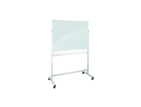 Glass board on wheels 1200x900mm rotating around the axis white 2x3