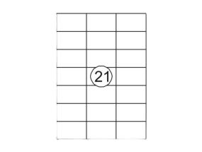 Kleebisetikett 70x42,4mm 100l VICTORIA 21