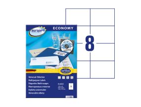 Sticker label AVERY Economy 105x74mm on 8 sheets, 100 sheets