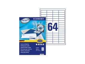 Sticker label AVERY Economy 48.5x16.9mm 64 Sheets 100 sheets