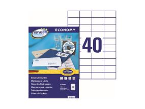 Sticker label AVERY Economy 52.5x29.7mm 40 sheets 100 sheets