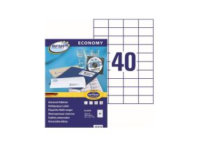 Sticker label AVERY Economy 52.5x29.7mm 40 sheets 100 sheets