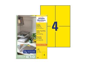 Kleebisetikett AVERY Zweckform 105x148mm 100 lehte kollane (3459)