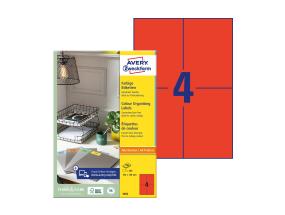 Kleebisetikett AVERY Zweckform 105x148mm 100 lehte punane (3456)