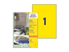 Kleebisetikett AVERY Zweckform 210x297mm 100 lehte kollane (3473)