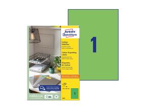 Kleebisetikett AVERY Zweckform 210x297mm 100 lehte roheline (3472)