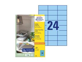 Kleebisetikett AVERY Zweckform 70x37mm 100 lehte sinine (3449)