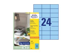 Наклейка-этикетка AVERY ZWECKFORM 70x37мм 100 листов синяя (3449)