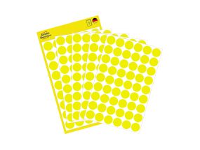 Adhesive label AVERY Zweckform Q12mm yellow 270 pcs (3144)