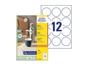 Наклейка этикетка AVERY ZWECKFORM Q60мм 100 листов (L3416-100)