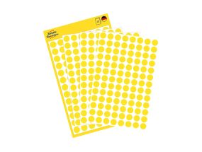 Adhesive label AVERY Zweckform Q8mm yellow 416 pcs (3013)