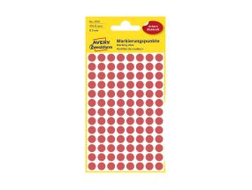 Adhesive label AVERY Zweckform Q8mm red 416 pcs (3010)