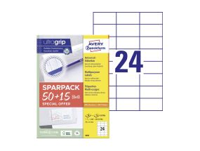 Наклейка-этикетка AVERY Zweckform Ultragrip 210x148мм 50+15 листов (6604)