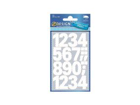 Kleebisetikett AVERY Zweckform valged numbrid veekindlad 25mm 2 lehte (3787)