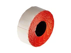 Kleebisetikett hinnapüstolile 26x16mm punane kergliimiga 1000tk rullis