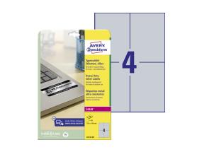 Kleebisetikett hõbedasest polüesterkilest AVERY Zweckform 105x148mm 20 lehte pakis (L6134-20)