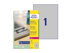 Kleebisetikett hõbedasest polüesterkilest AVERY Zweckform 210x297mm ilmastikukindel 8 lehte (L6013-8)