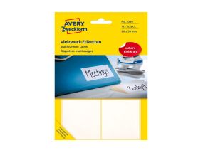 Kleebisetikett käsitisi kirjutamiseks AVERY Zweckform 80x54mm 112 tk (3330)