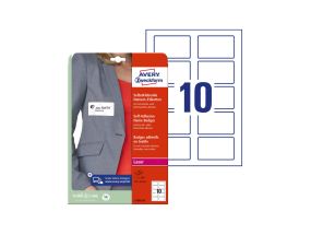 Self-adhesive name tag for fabric AVERY Zweckform 80x50mm 20 sheets (L4785-20)