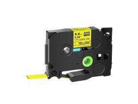 Kleepkirjalint BROTHER HSE-621 9mm termokahanev toru must/kollasel analoog