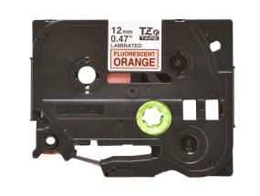 Kleepkirjalint BROTHER Strong Fluorescent TZE-SB31 12mm must/oranžil analoog