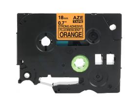 Kleepkirjalint BROTHER Strong Fluorescent TZE-SB41 18mm must/oranžil analoog