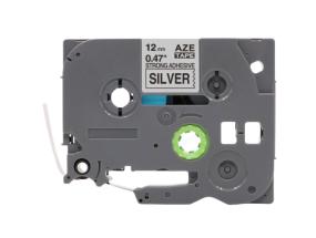 Kleepkirjalint BROTHER Strong TZE-S931 12mm must/hõbedal analoog