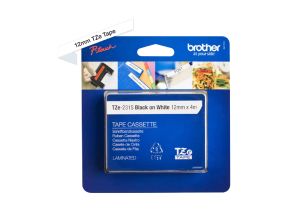 Adhesive tape/marking tape BROTHER TZE-231S 12mm x 4m black/white