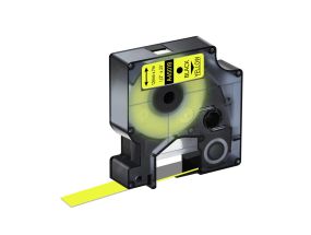 Скотч DYMO A45018 12мм черный/желтый аналог