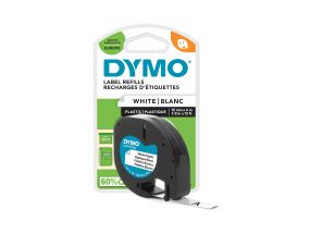 Adhesive tape/marking tape DYMO LetraTag 91221 12mm x 4m white plastic