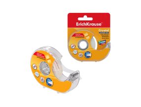Stationery tape ErichKrause Crystal, highly transparent, 12mmx25m, in dispenser